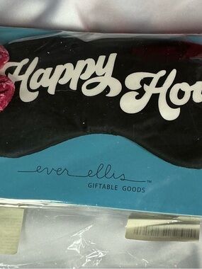 ⭐ NWT Ever Ellis Happy Hour Sleep Mask Set w Scrunchie Gift